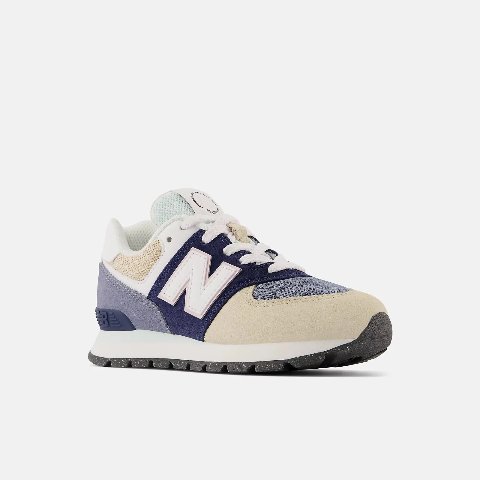 574 Sneaker (Navy   Light Surf   Washed Pink)