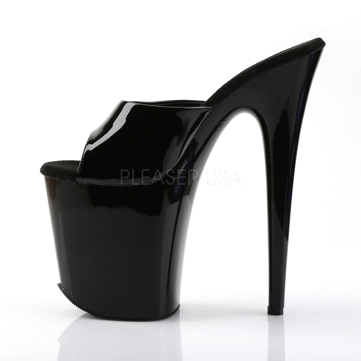 8 Inch Heel FLAMINGO-801 Black Patent