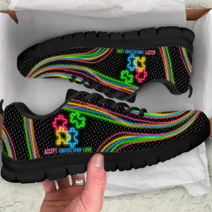 Accept Understand Love Puzzle Autism Awareness Shoes Men/Women Running Sneaker Shoes Autism Awareness Gift Idea HT