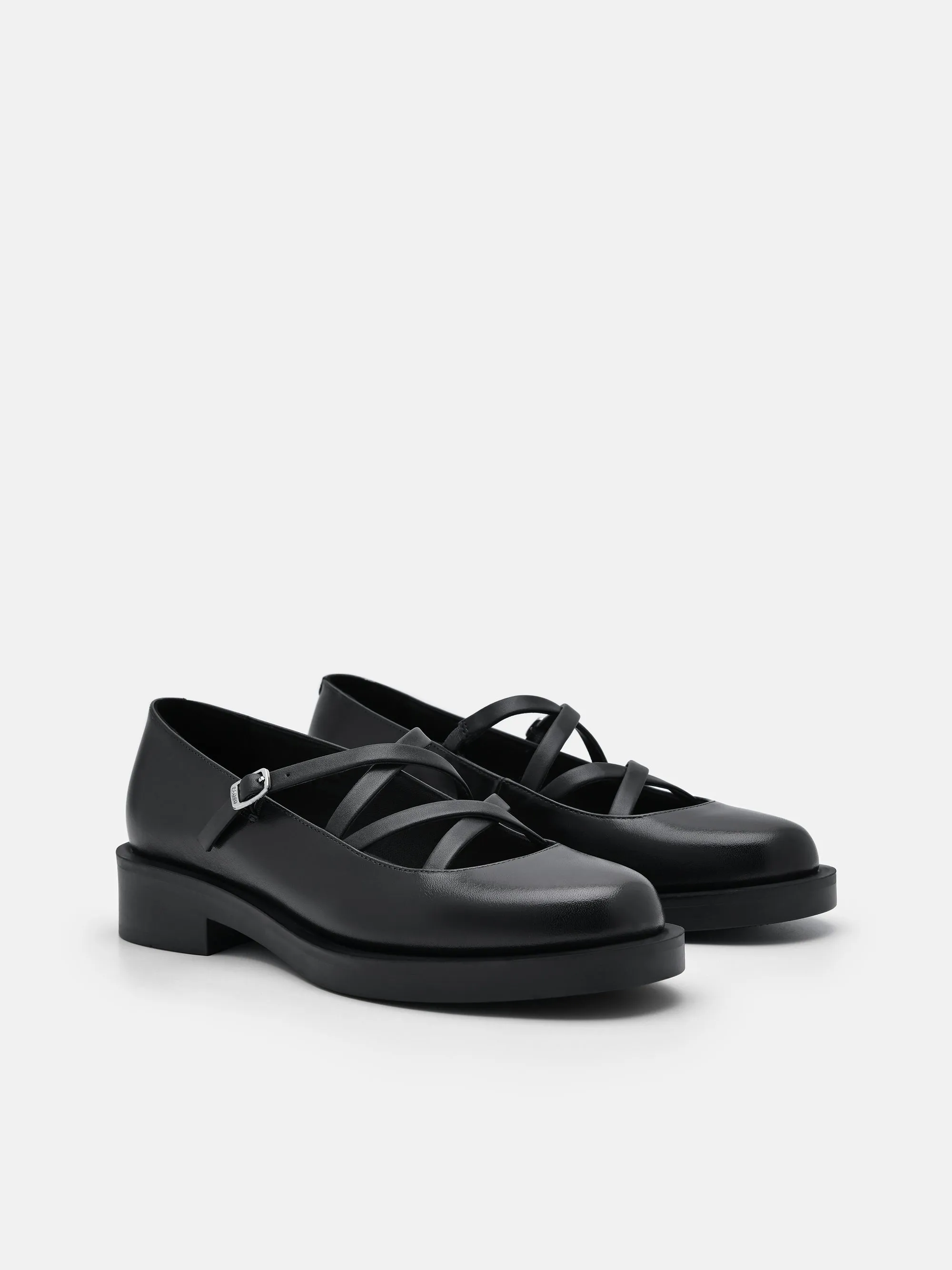 Adria Leather Ballerina Loafers