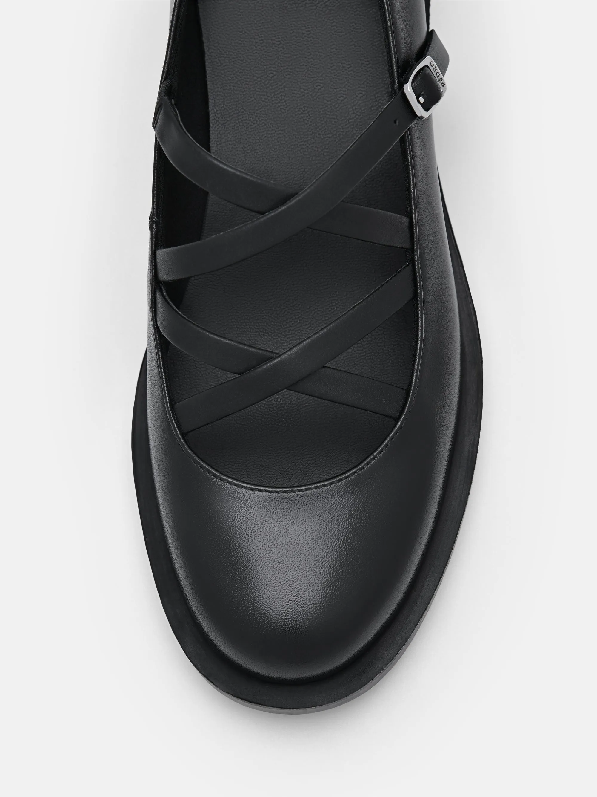 Adria Leather Ballerina Loafers