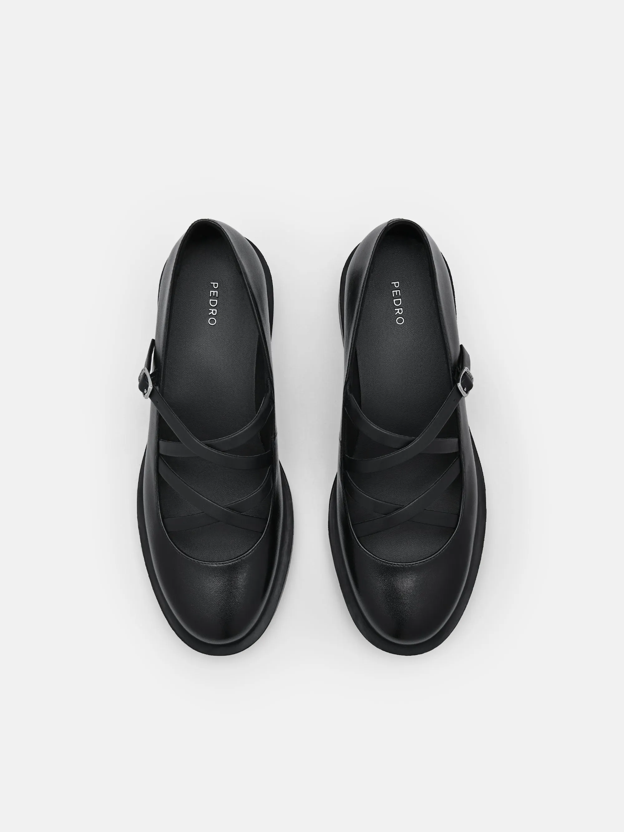 Adria Leather Ballerina Loafers