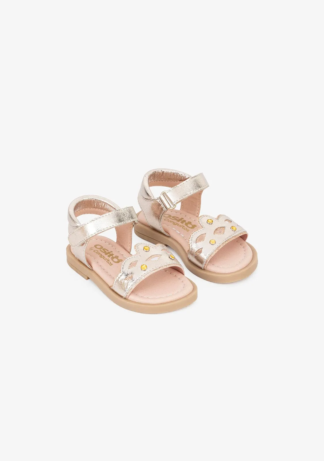Baby's Crown Platinum Leather Sandals