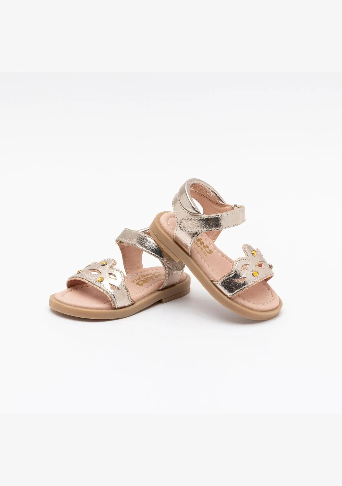 Baby's Crown Platinum Leather Sandals