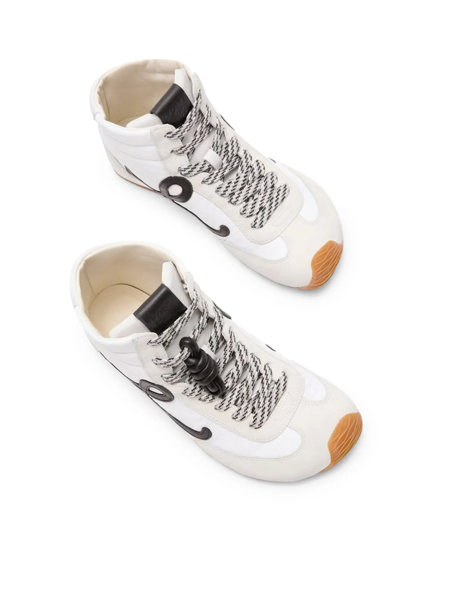 BALLET RUNNER 2.0 HIGH SNEAKER IN NYLON AND CALFSKIN