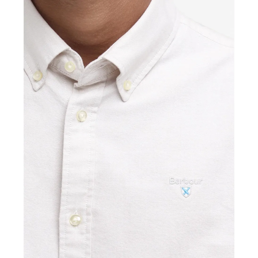 Barbour Oxford Tailored Short-Sleeved Shirt MSH5313 Oatmeal