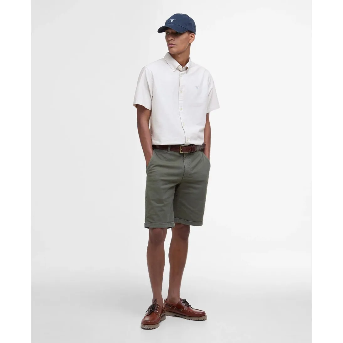 Barbour Oxford Tailored Short-Sleeved Shirt MSH5313 Oatmeal