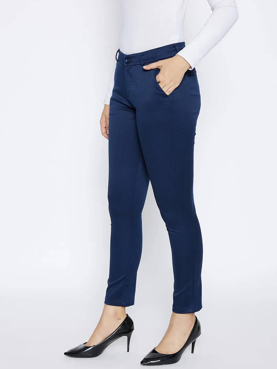 Blue Slim Trousers