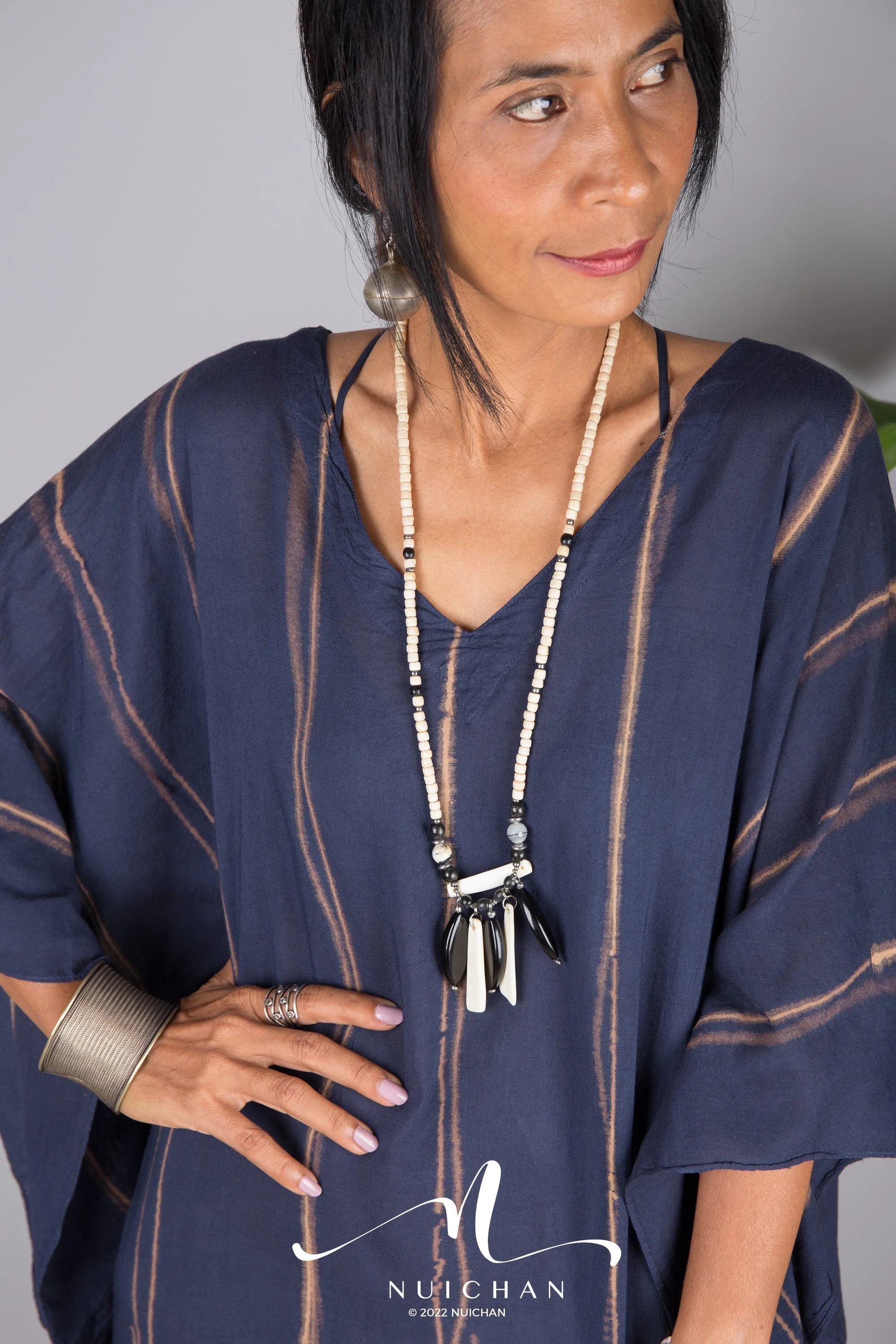 Blue Tie dye kaftan