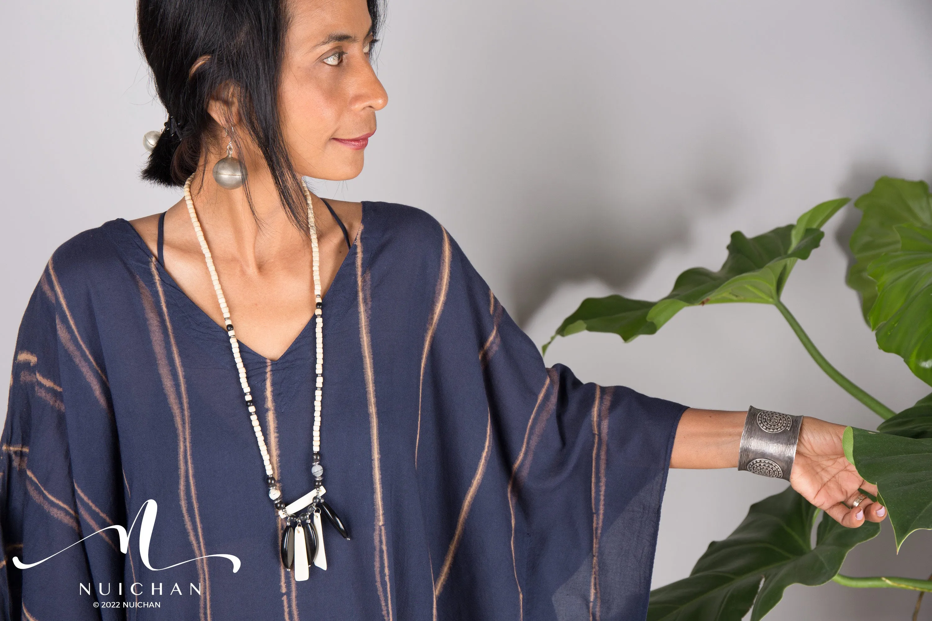 Blue Tie dye kaftan