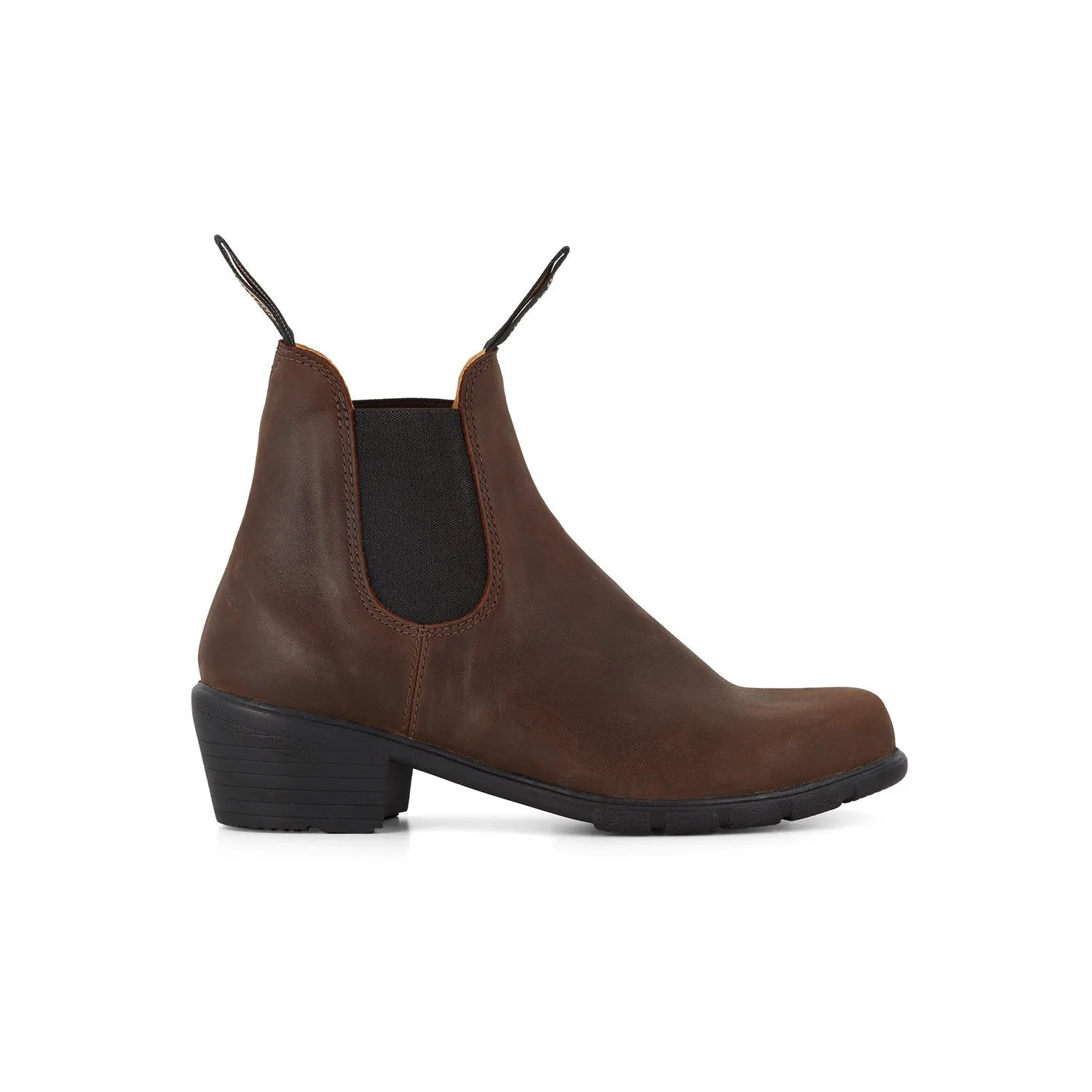Blundstone #1673 Series Ladies Antique Brown Leather Water Resistant Pull On Ankle Boots