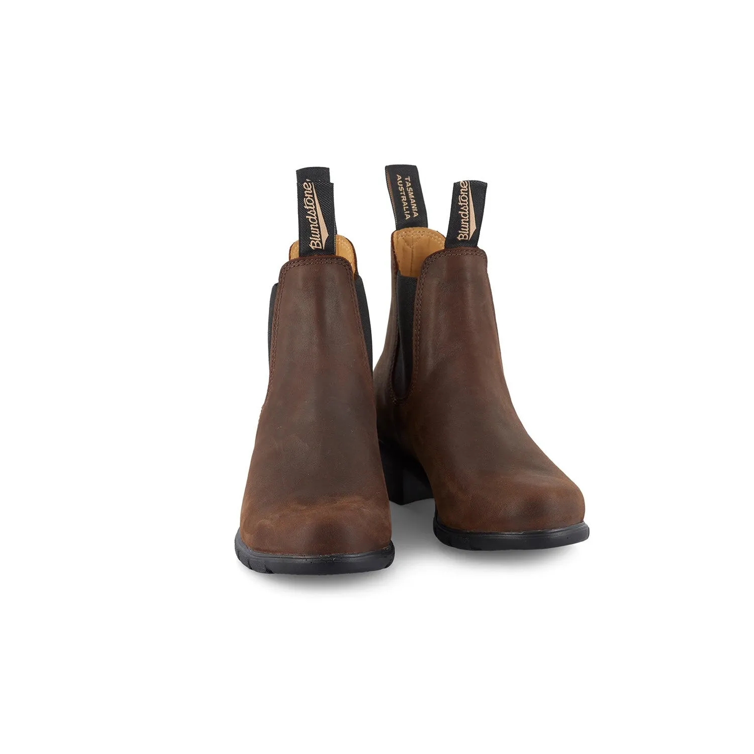 Blundstone #1673 Series Ladies Antique Brown Leather Water Resistant Pull On Ankle Boots