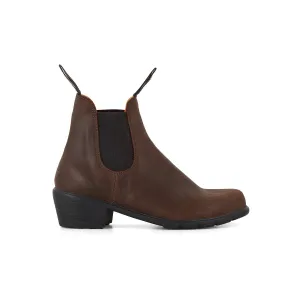 Blundstone #1673 Series Ladies Antique Brown Leather Water Resistant Pull On Ankle Boots