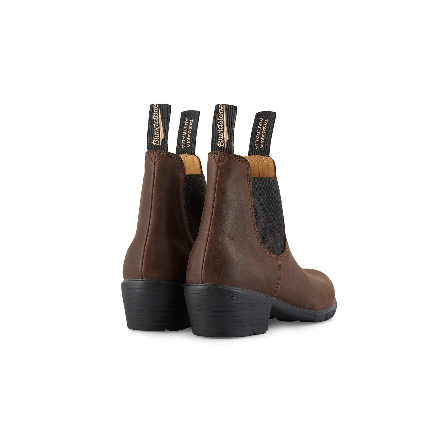 Blundstone #1673 Series Ladies Antique Brown Leather Water Resistant Pull On Ankle Boots
