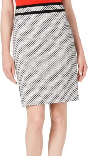 Calvin Klein Womens Petites Piped Business Wear Pencil Skirt
