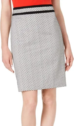 Calvin Klein Womens Petites Piped Business Wear Pencil Skirt