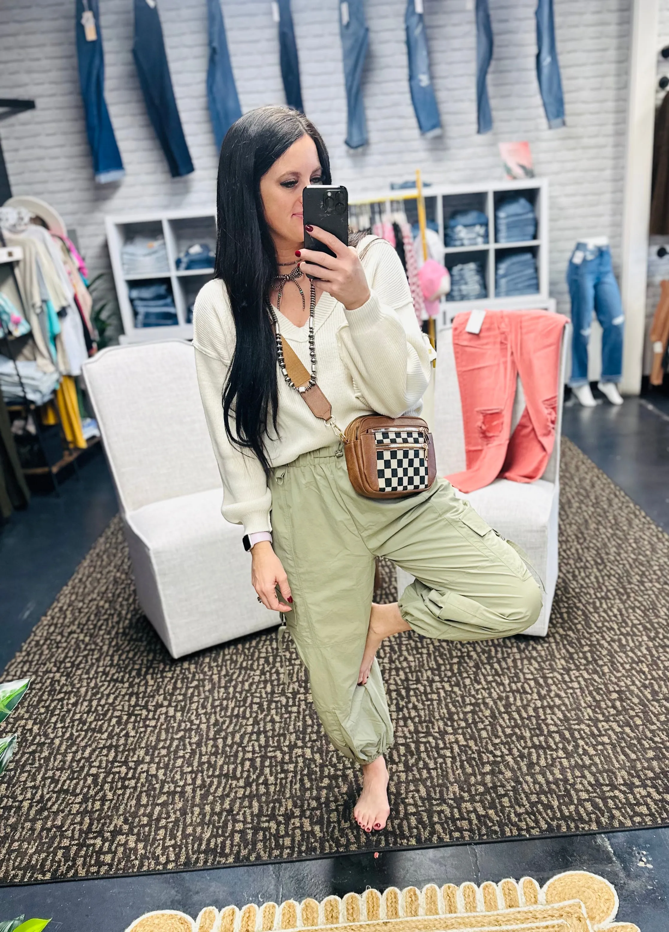 Carter Cargo Joggers in Olive