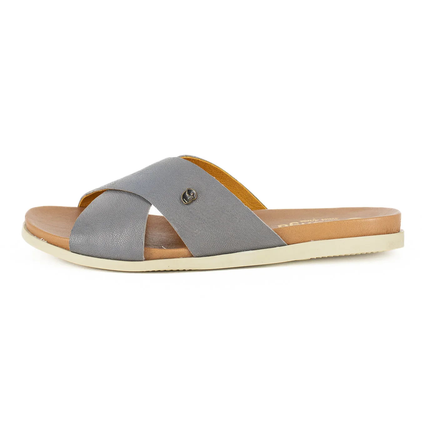 Cengezi : Ladies Leather Sandal in Ematite Ontario