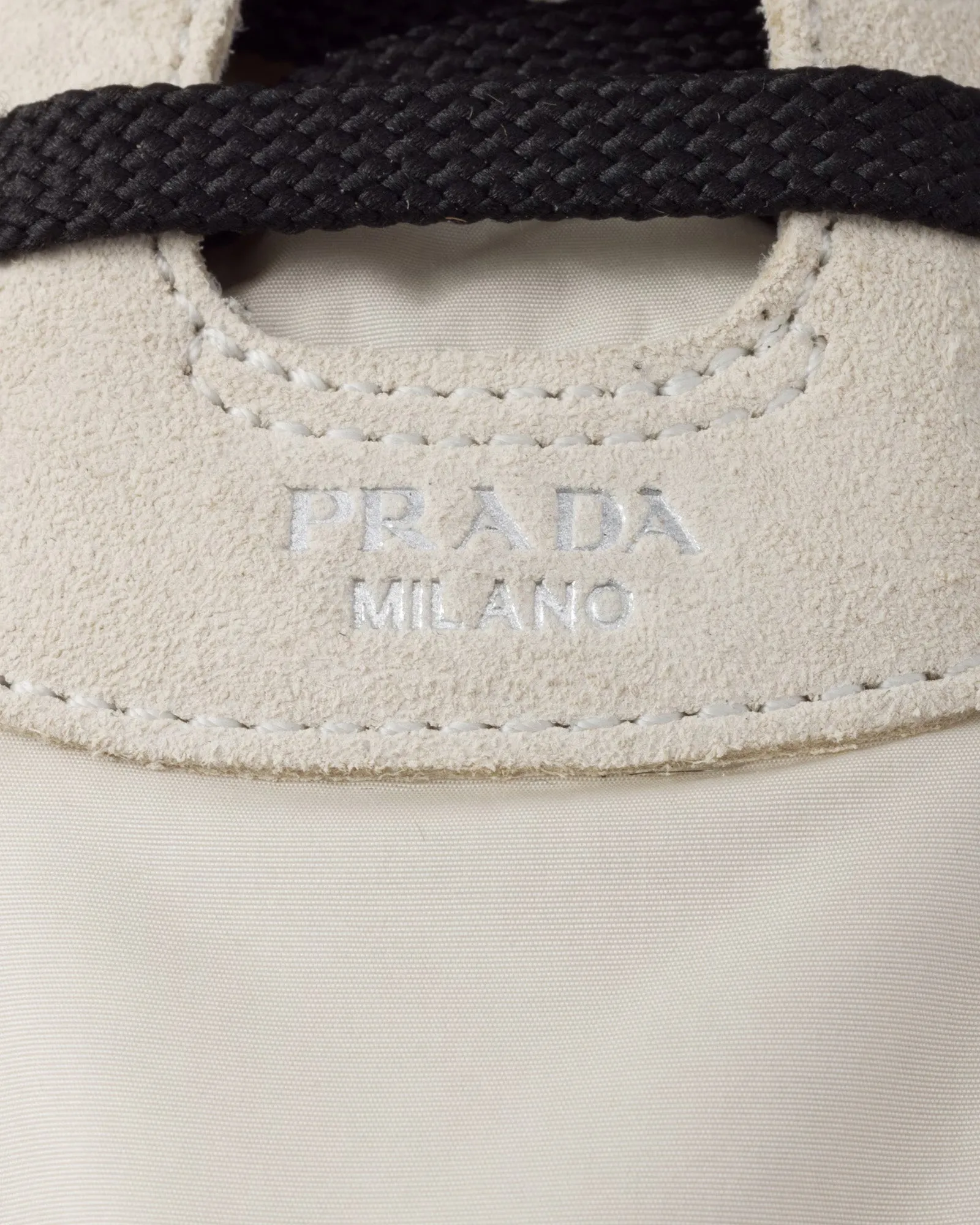 Collapse Re-Nylon & Suede Ivory Low Top Sneakers