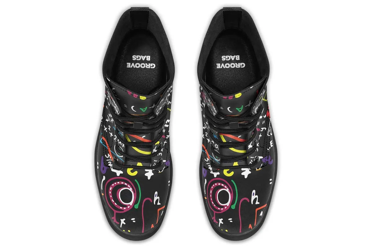 Colorful Math Formula Boots