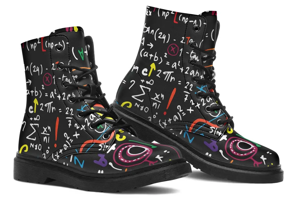 Colorful Math Formula Boots