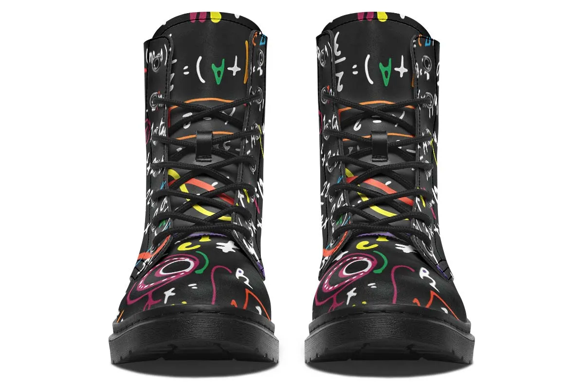 Colorful Math Formula Boots