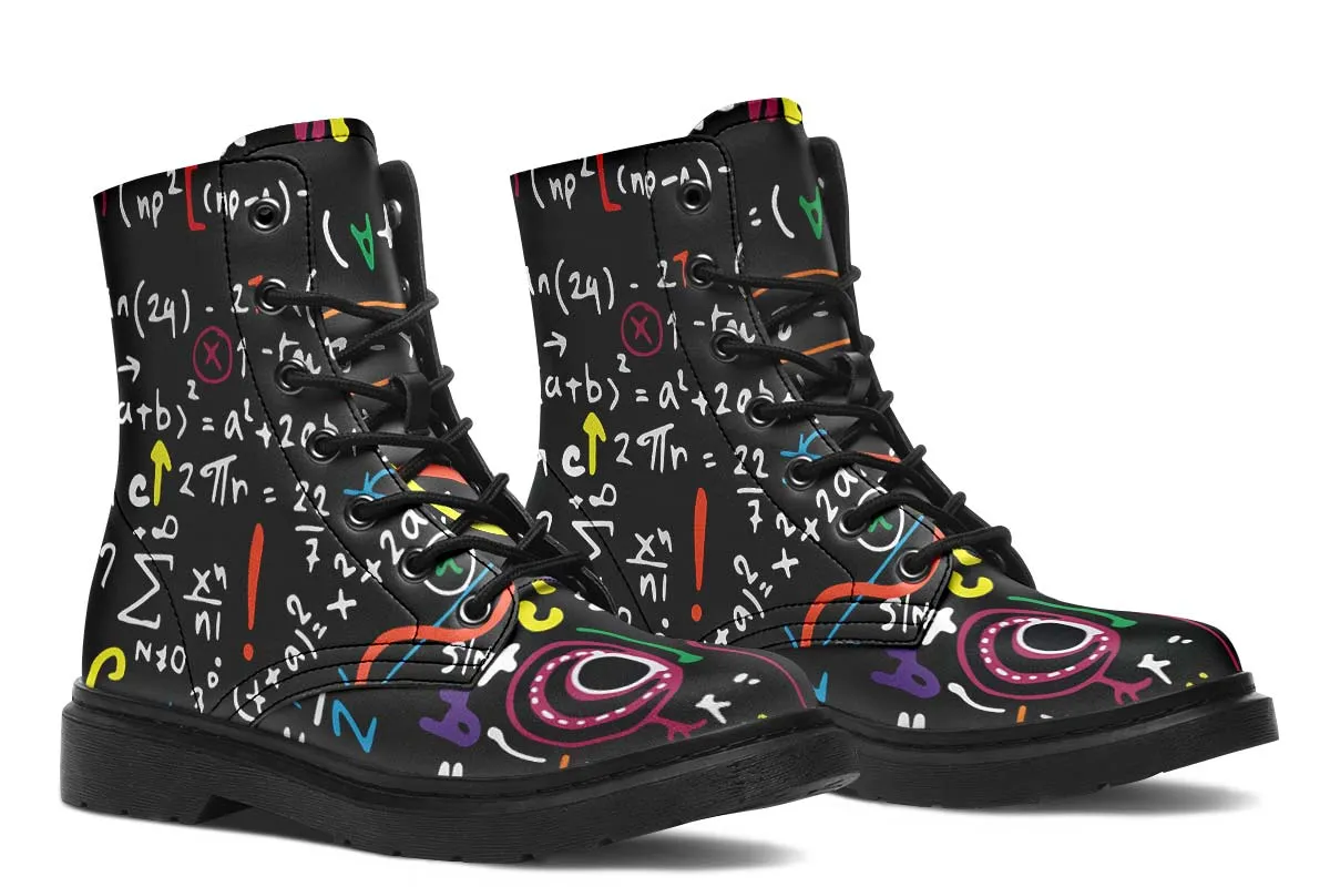 Colorful Math Formula Boots