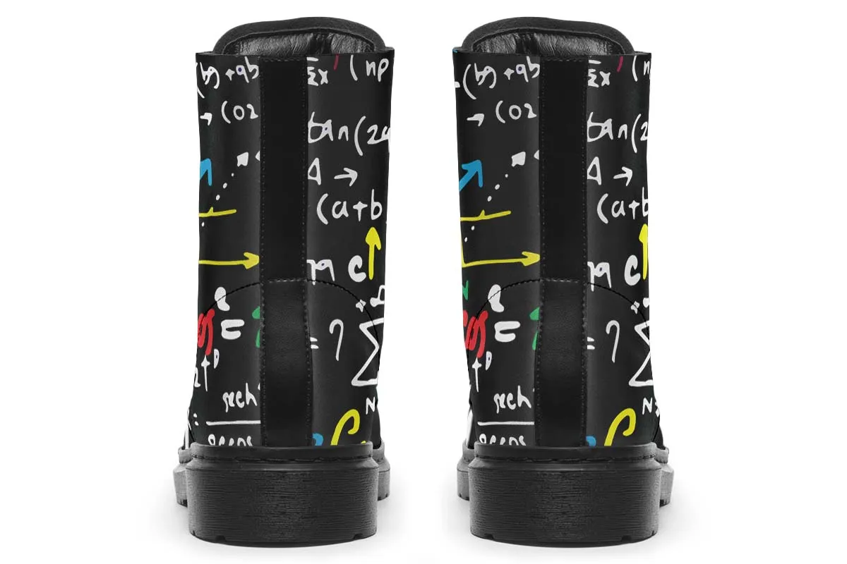 Colorful Math Formula Boots