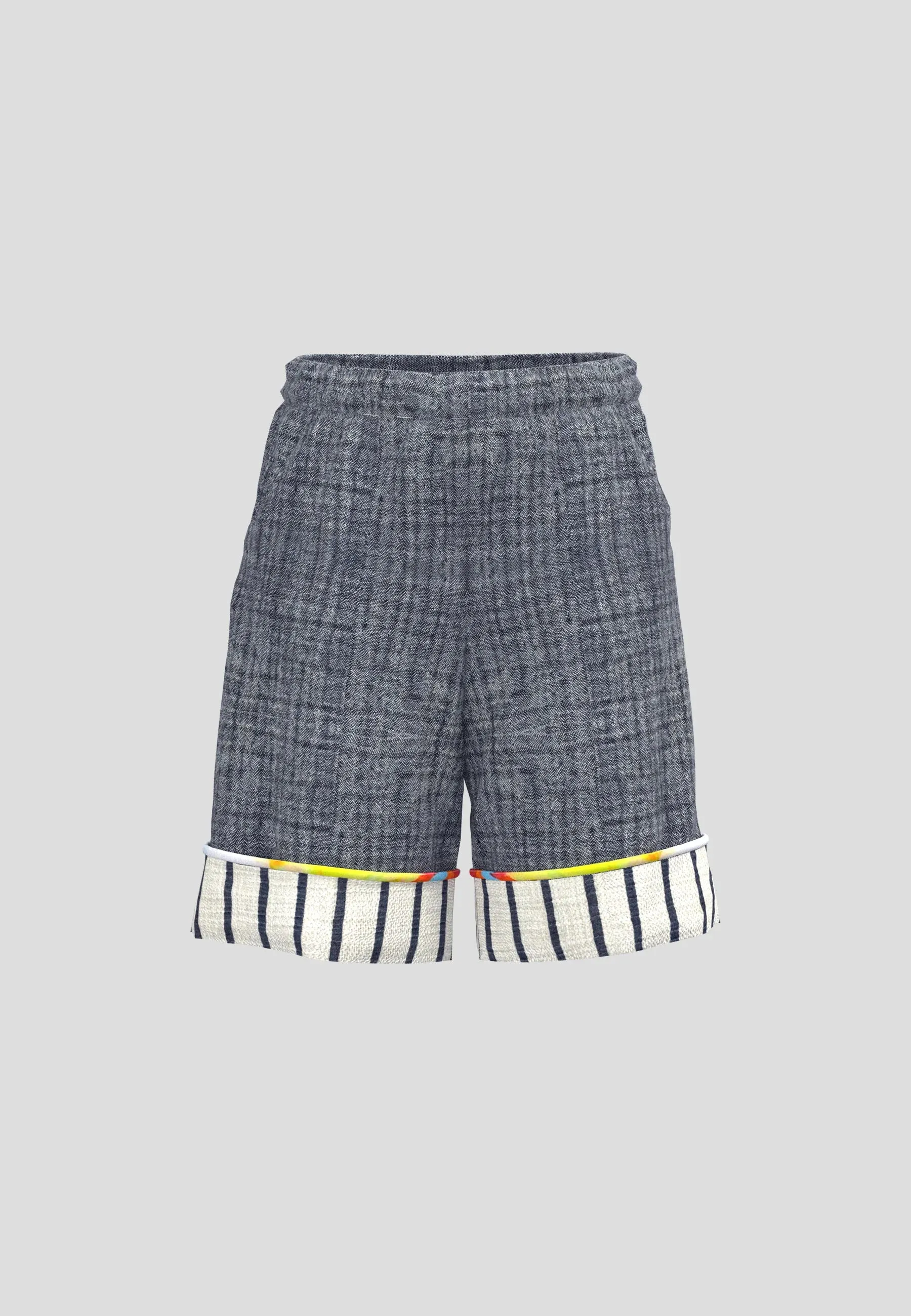 COSTERA – Striped Cotton Bermuda Shorts