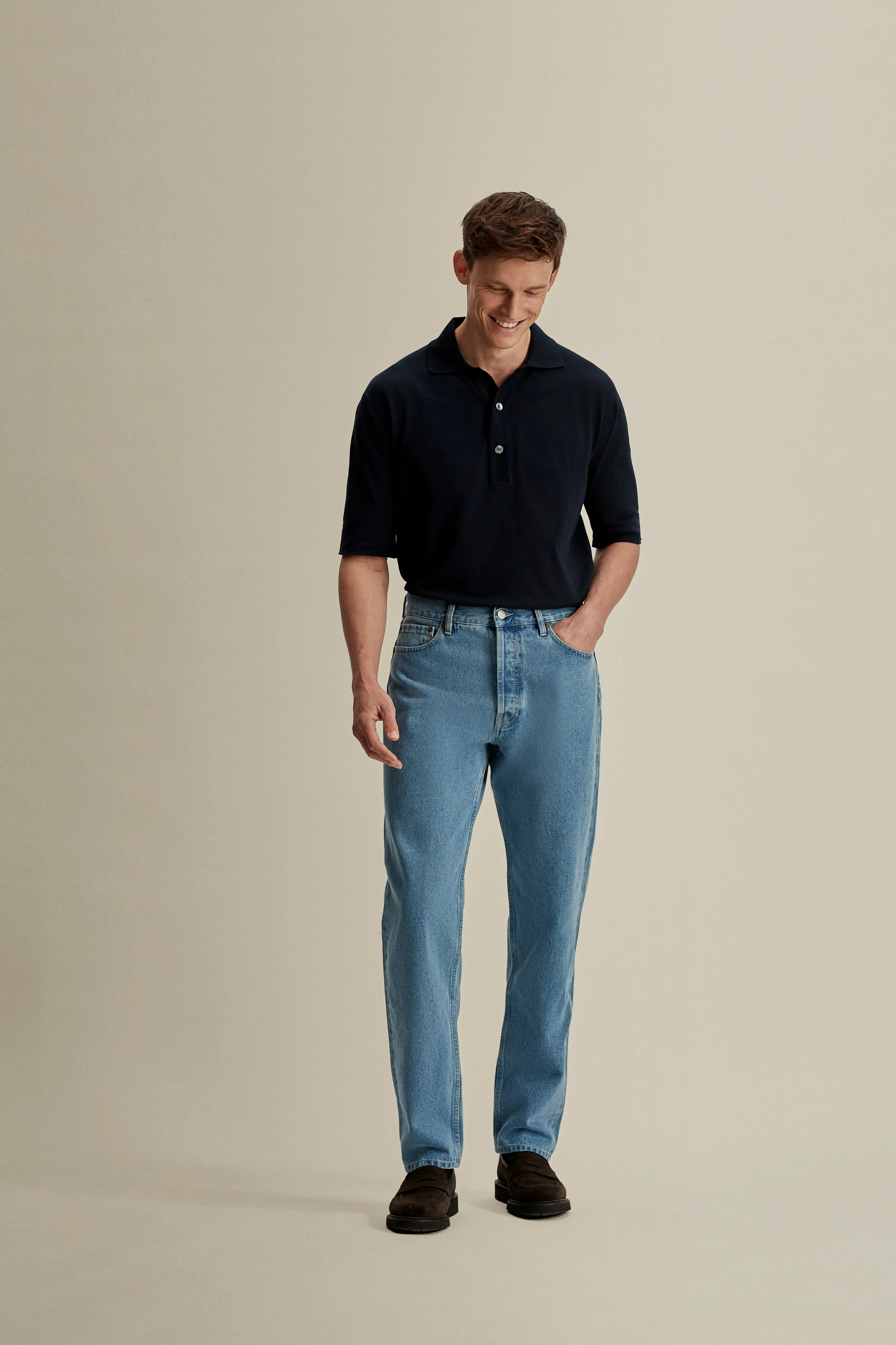 Crepe Cotton Polo Shirt
