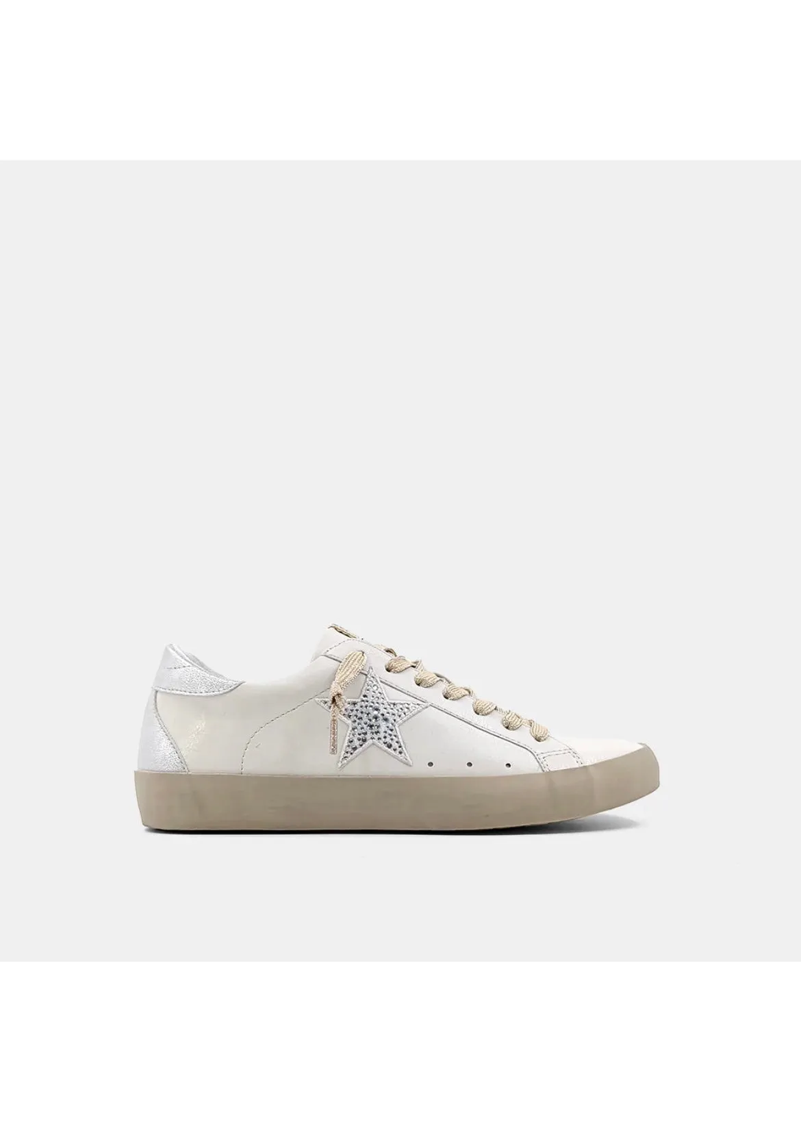 crystal laceup sneaker