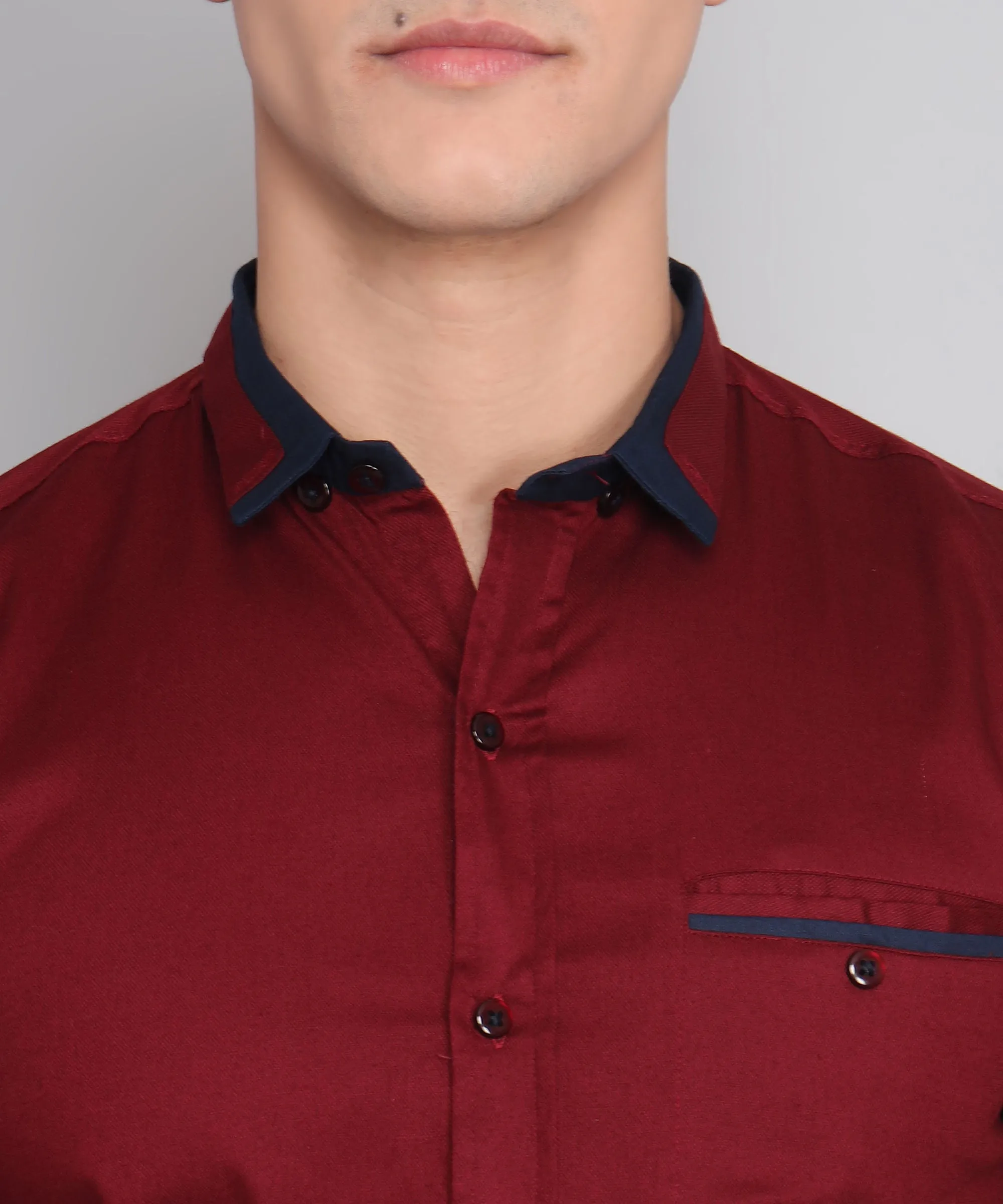 Deep Maroon Men's Shirt