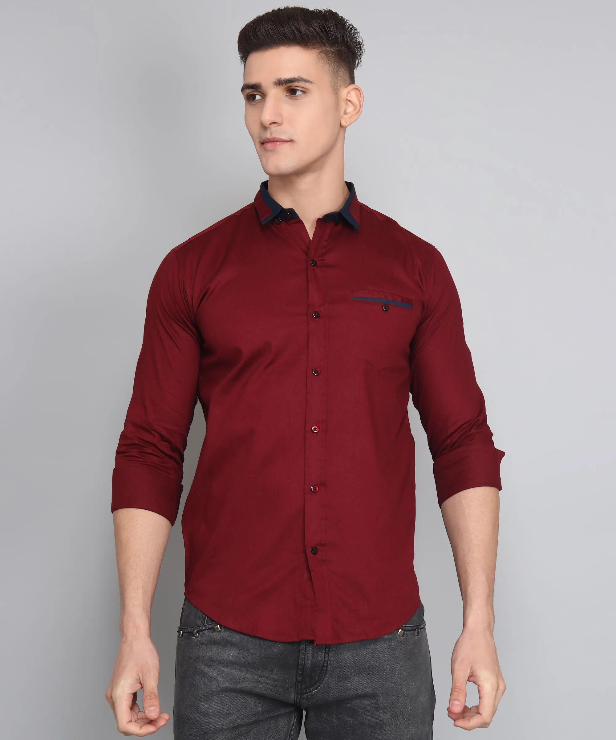 Deep Maroon Men's Shirt