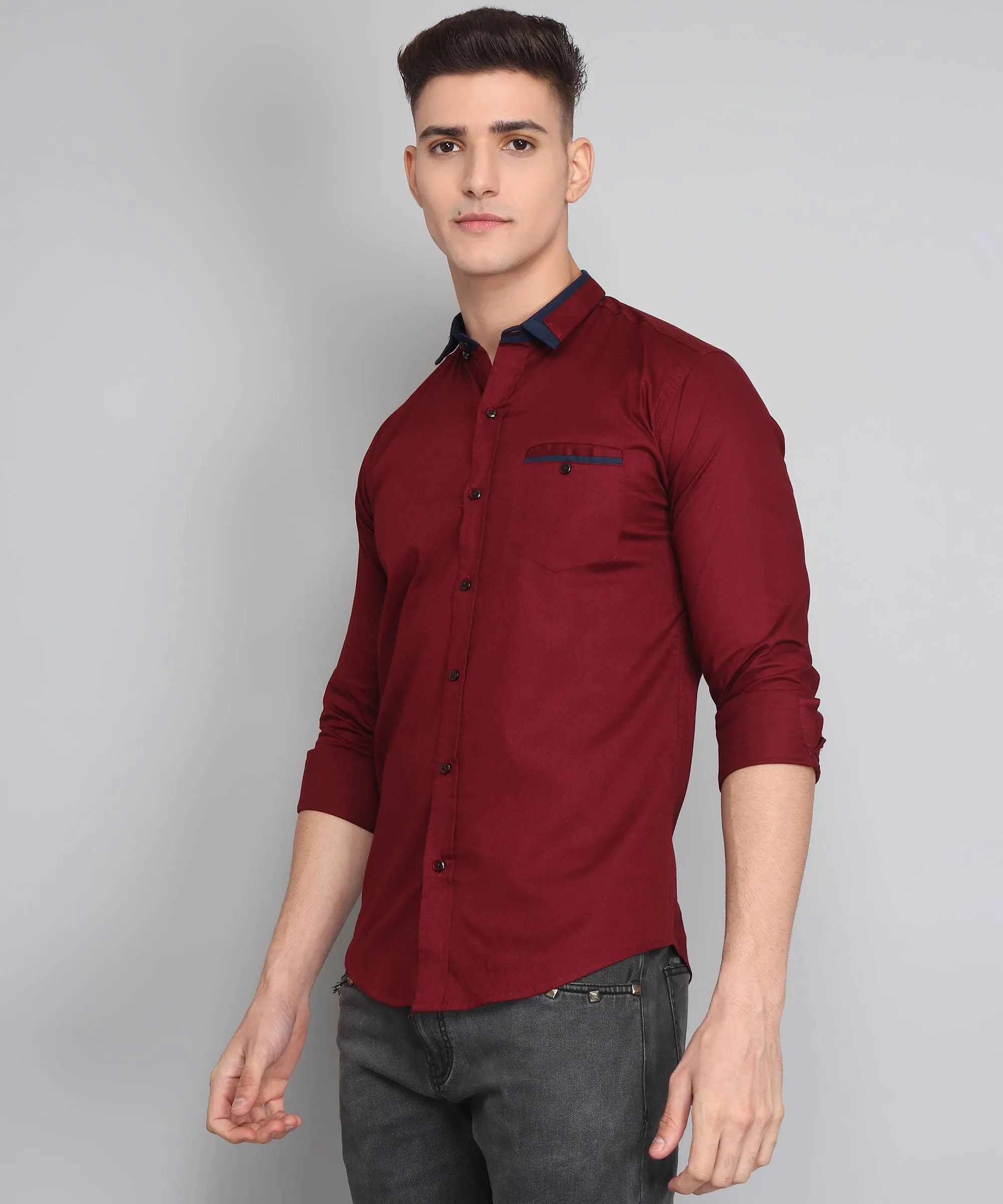 Deep Maroon Men's Shirt