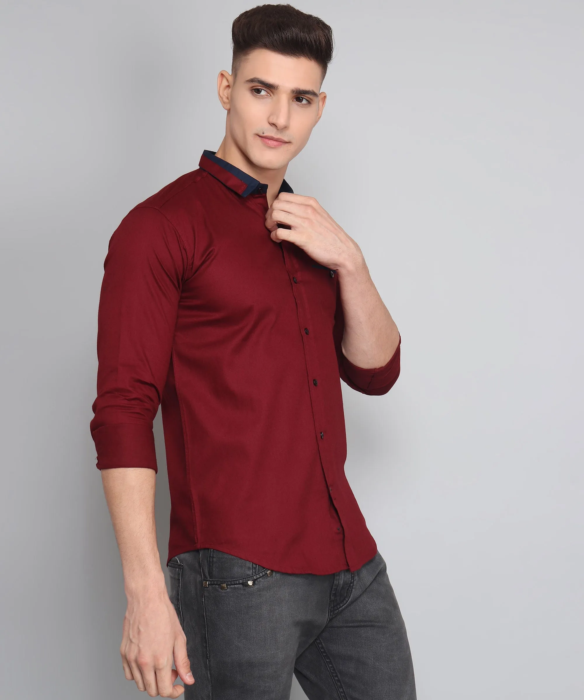 Deep Maroon Men's Shirt