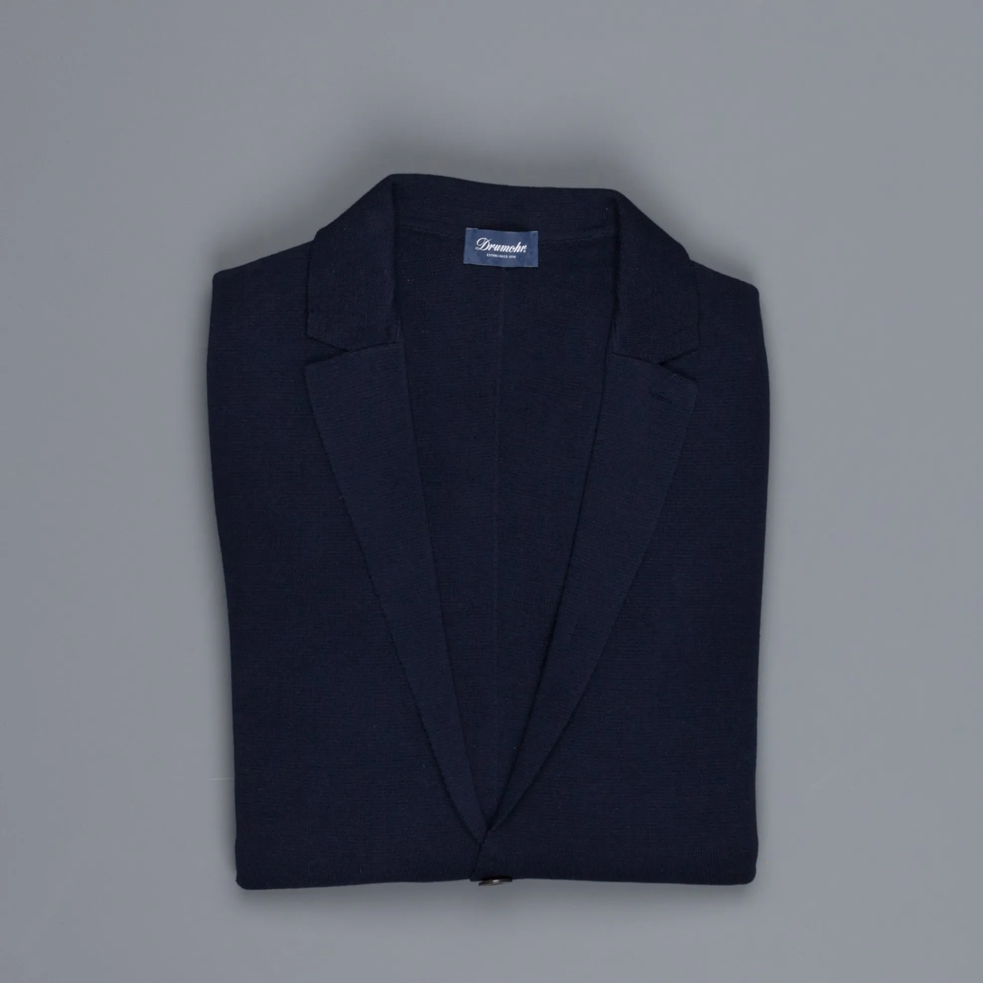 Drumohr Cotton Cardigan Blue Notte