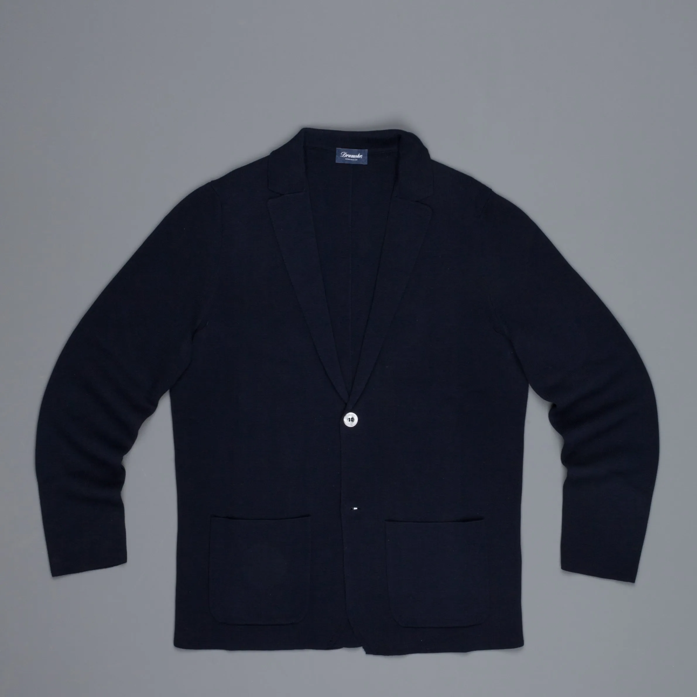 Drumohr Cotton Cardigan Blue Notte