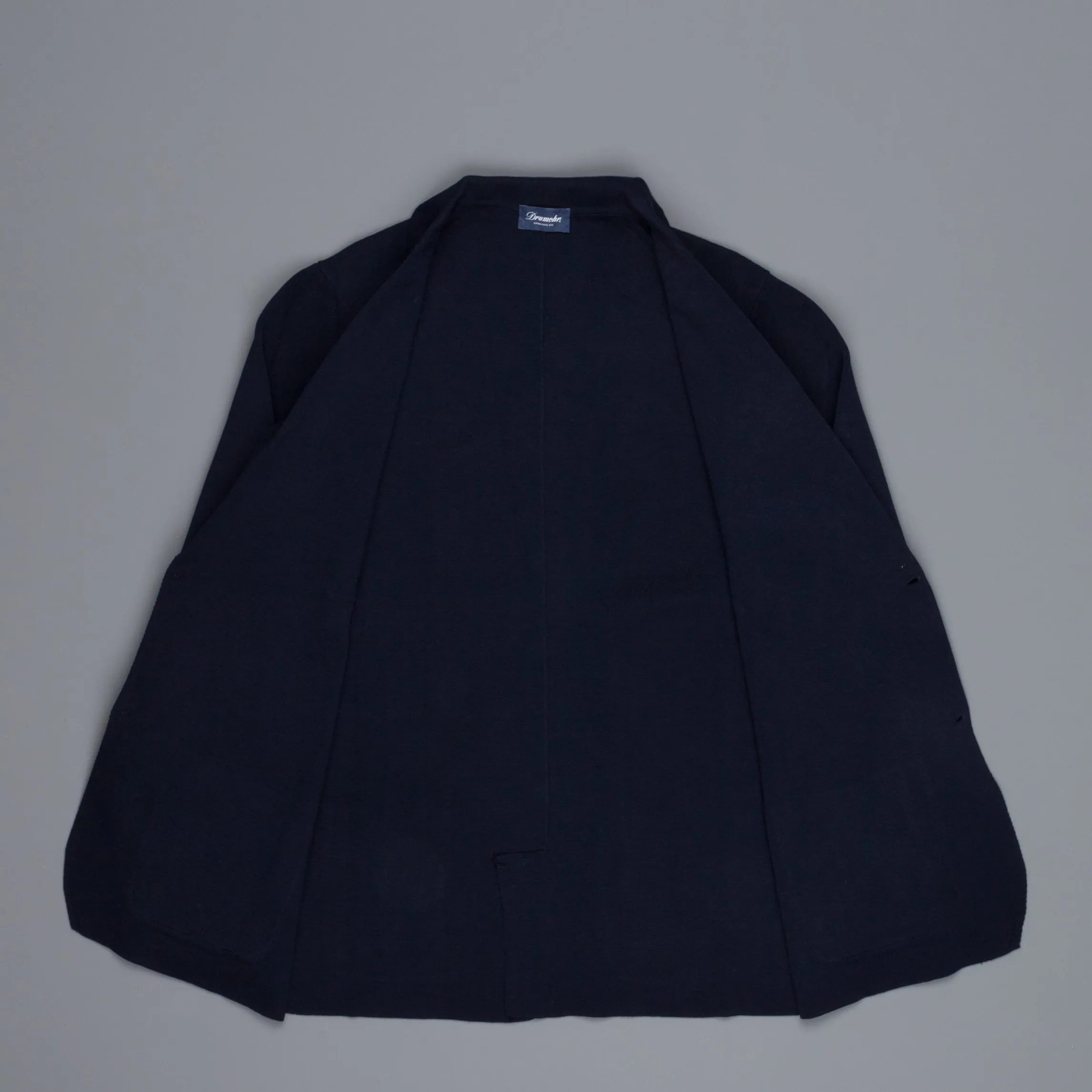 Drumohr Cotton Cardigan Blue Notte
