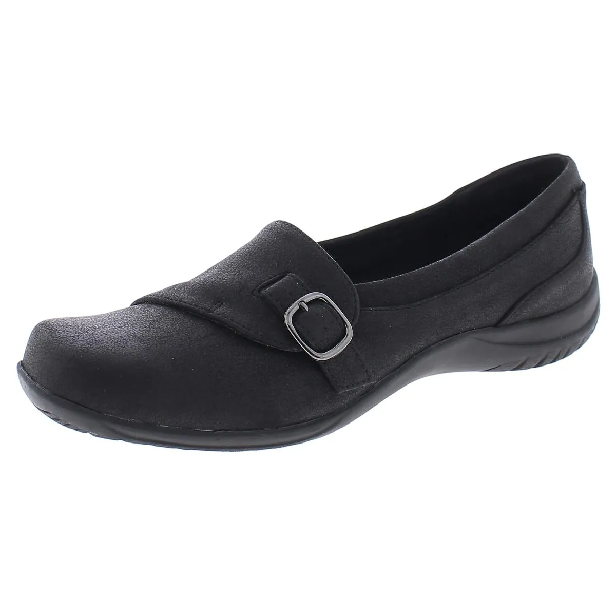 Easy Street Womens Cinnamon Faux Leather Square Toe Loafers