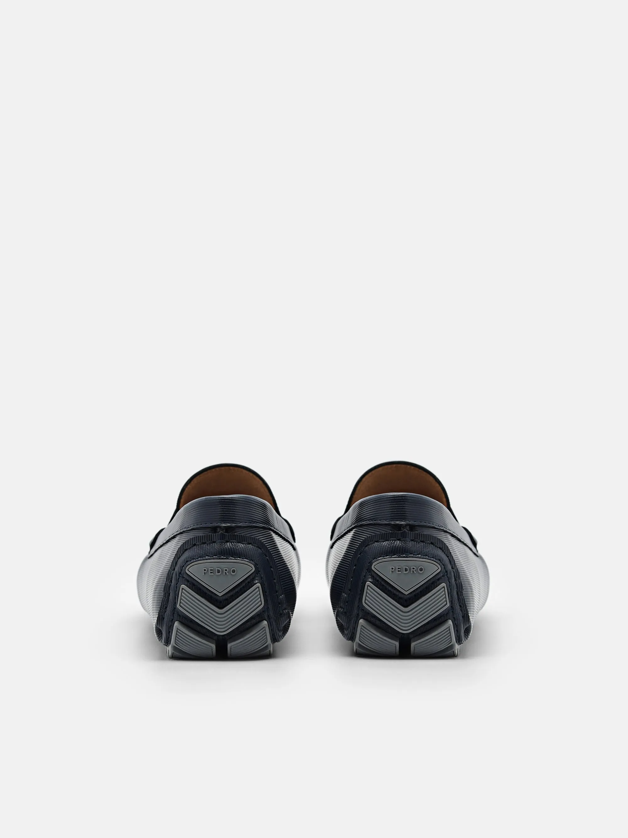 Embossed Leather Penny Loafers