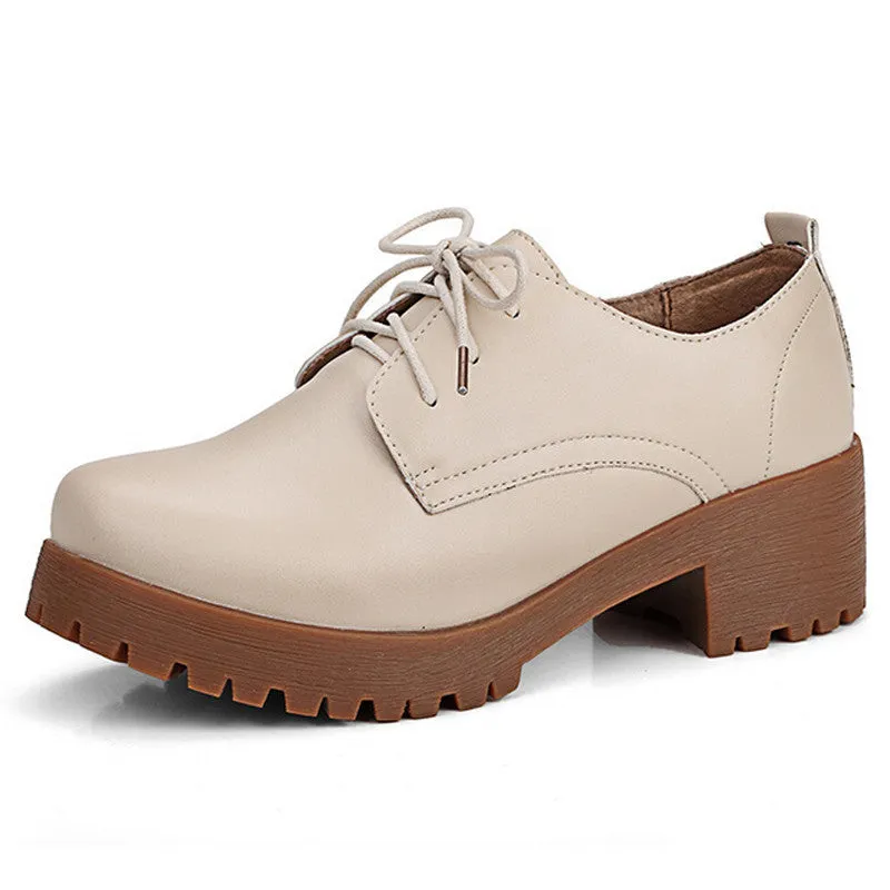 England Style Women's Platform Fashion Oxfords