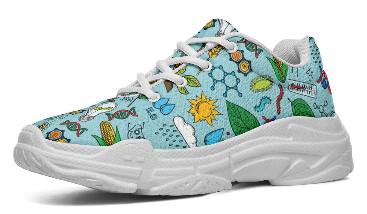 Environmental Blue Chunky Sneakers