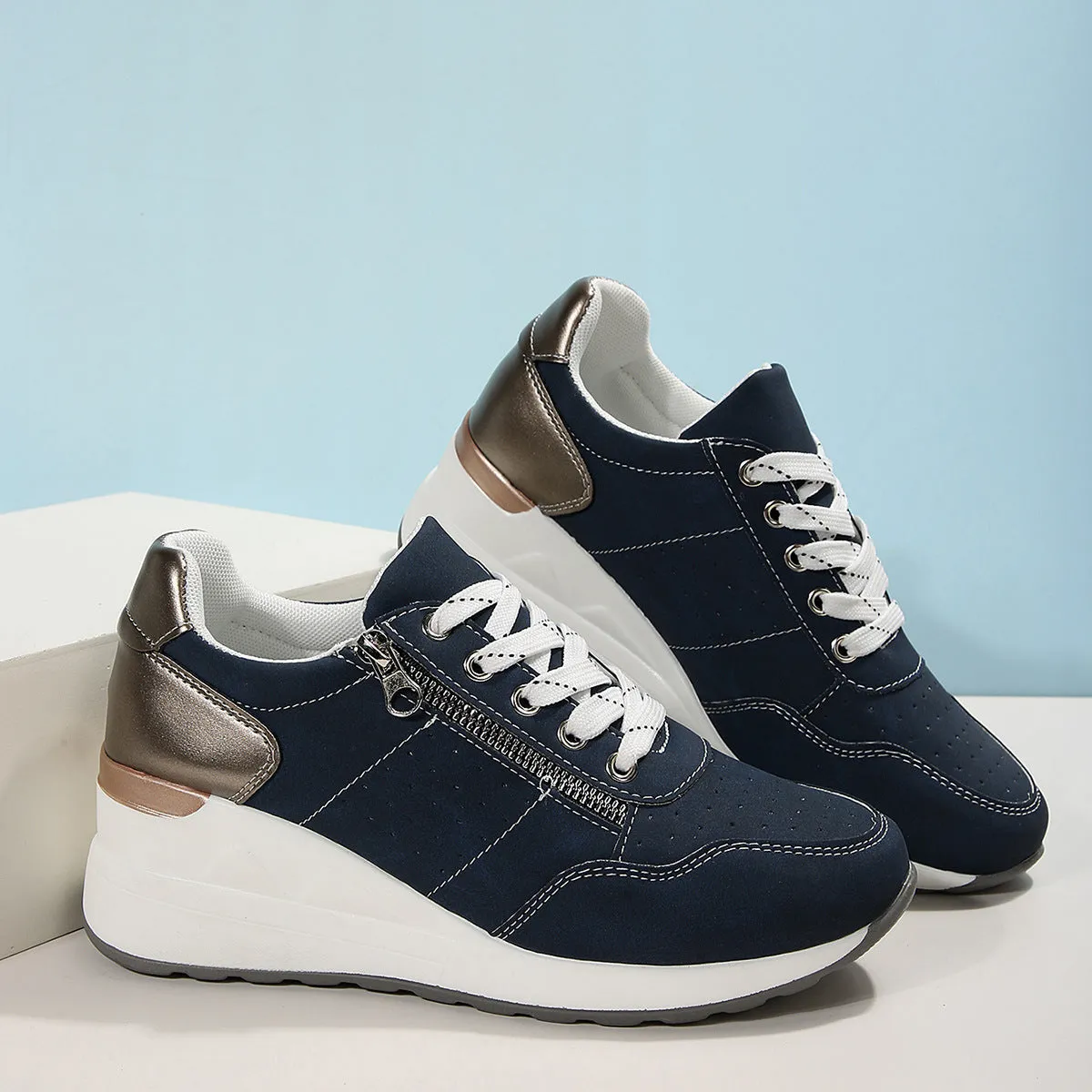 Fashion Lace-Up Sneakers
