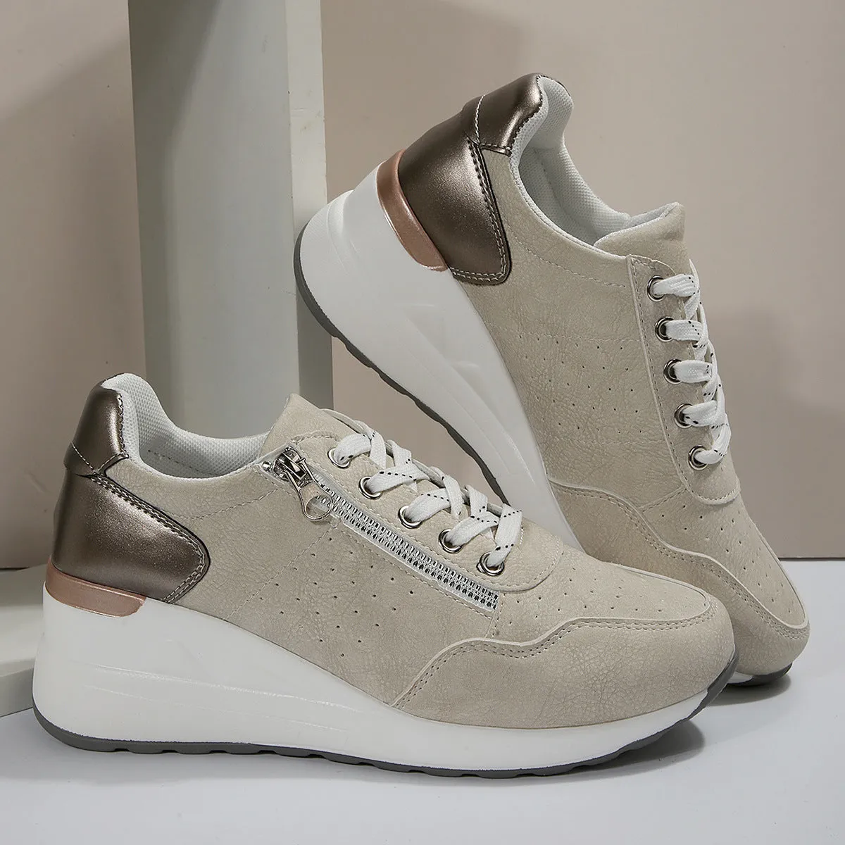 Fashion Lace-Up Sneakers