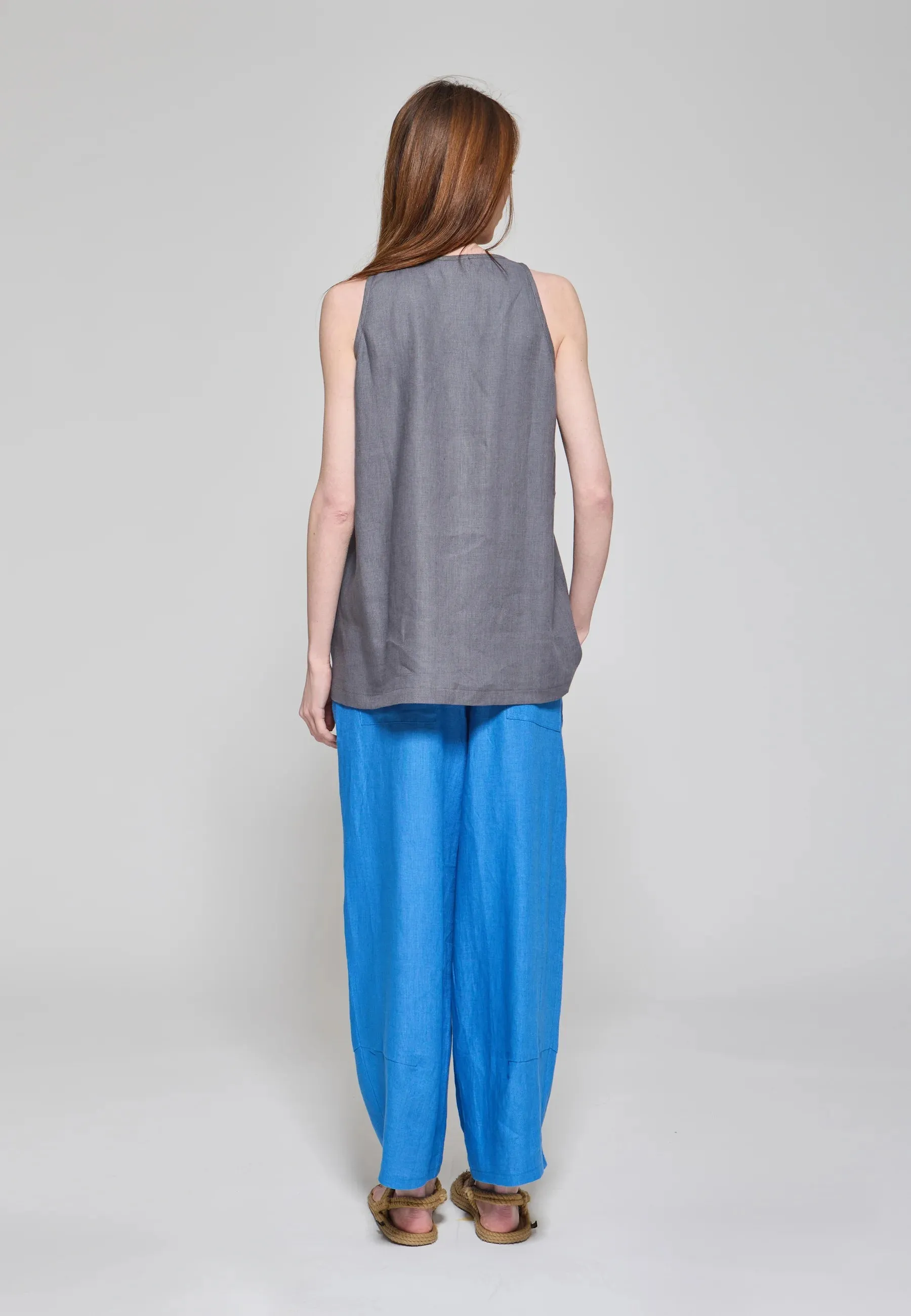 FRISCA – Printed Linen Pants