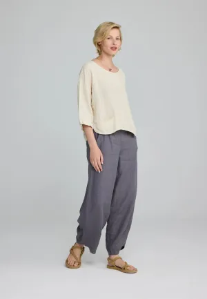 FRISCA – Printed Linen Pants