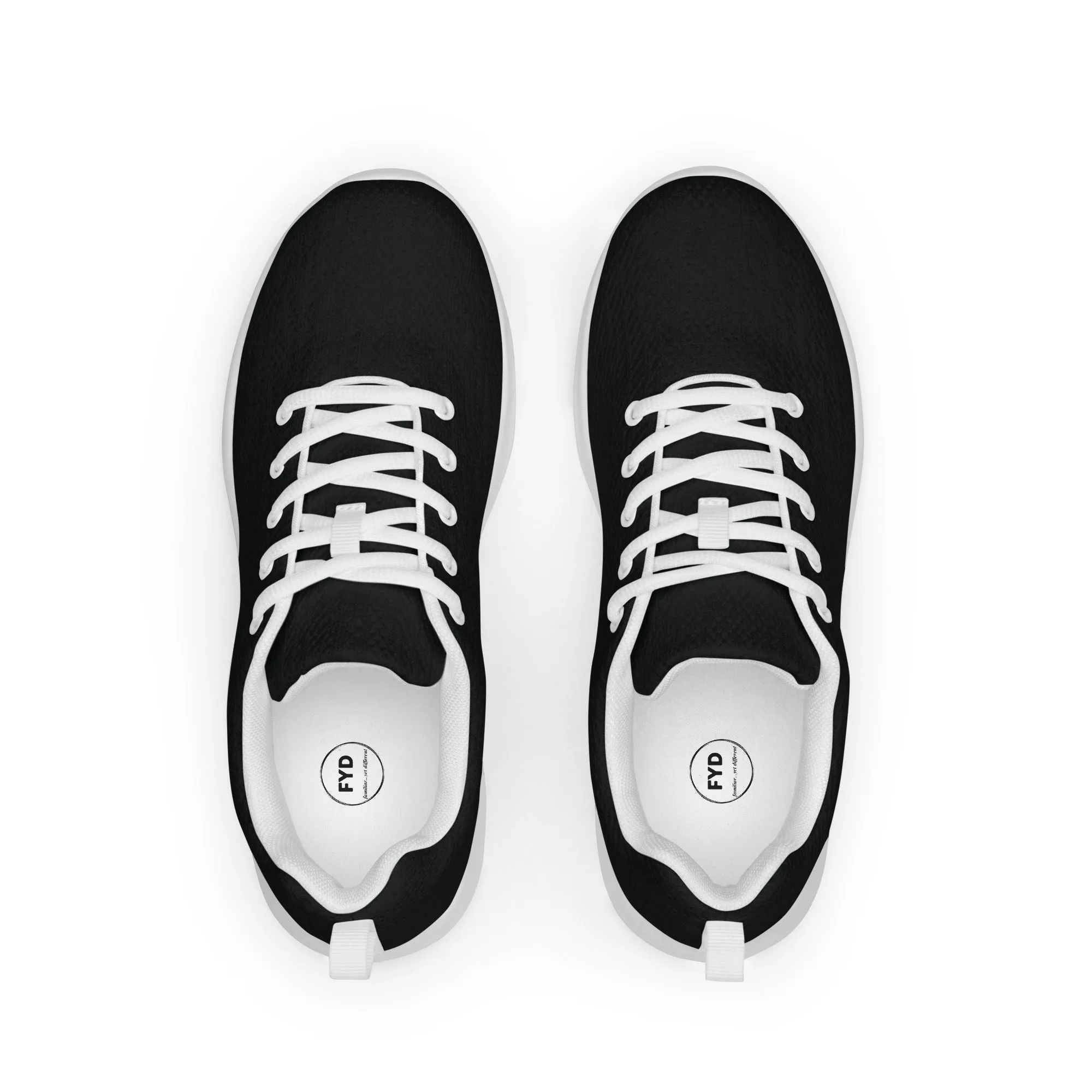 FYD Women’s Athletic Sneakers in solid black