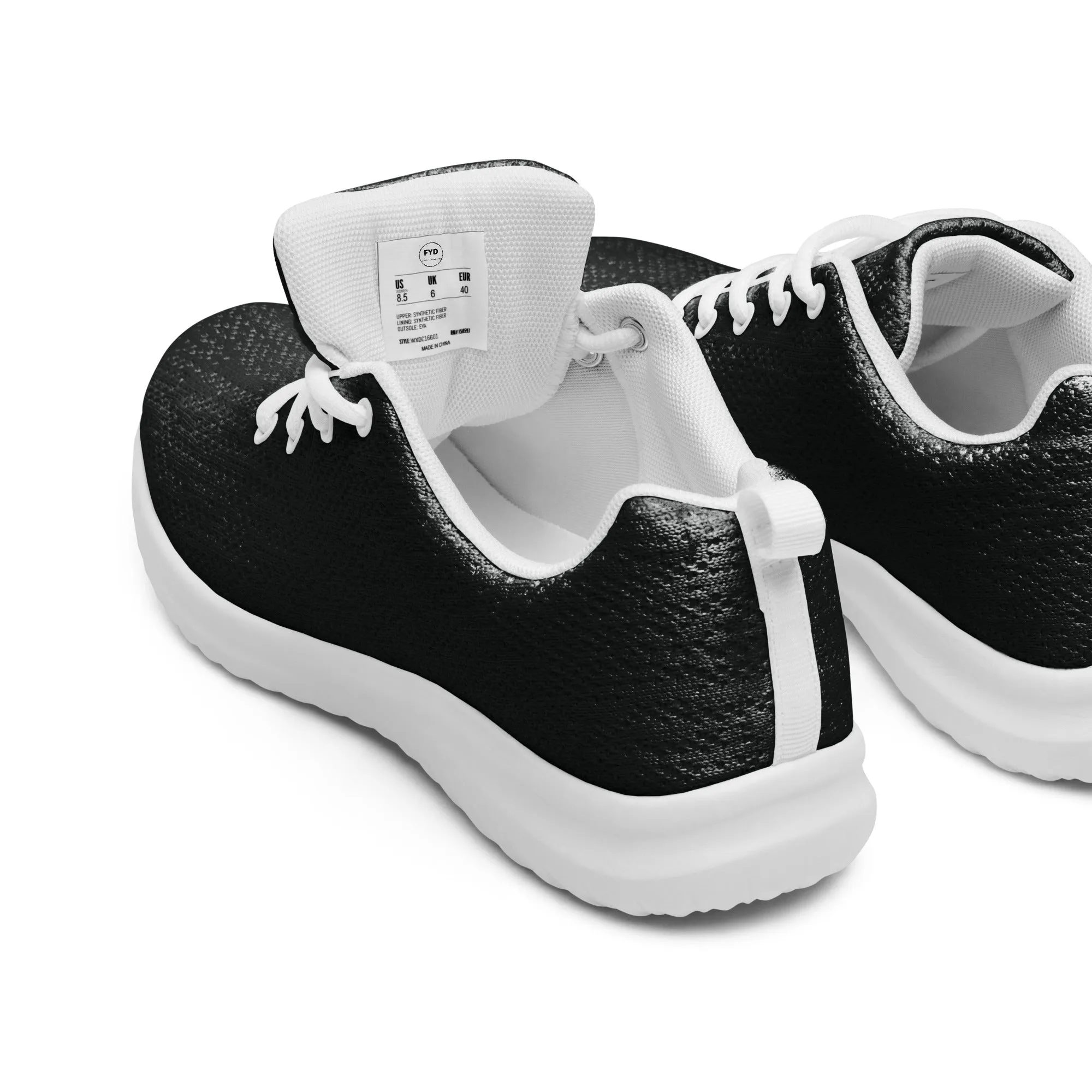 FYD Women’s Athletic Sneakers in solid black