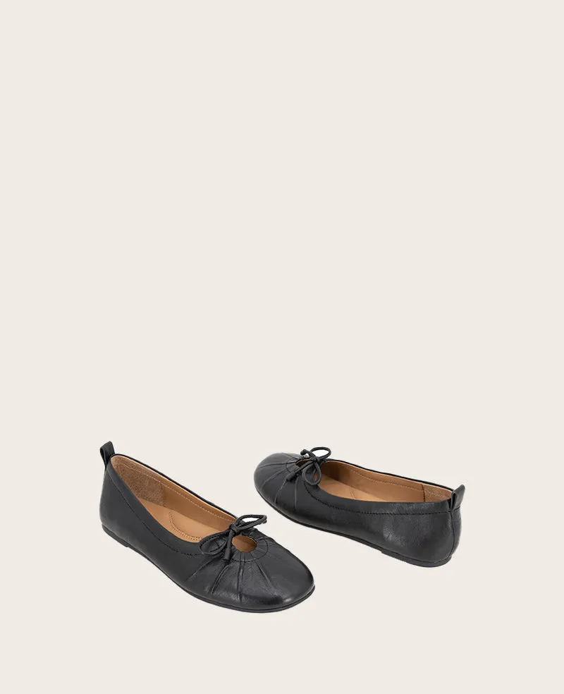 GENTLE SOULS - Marilyn Leather Pleated Ballet Flat