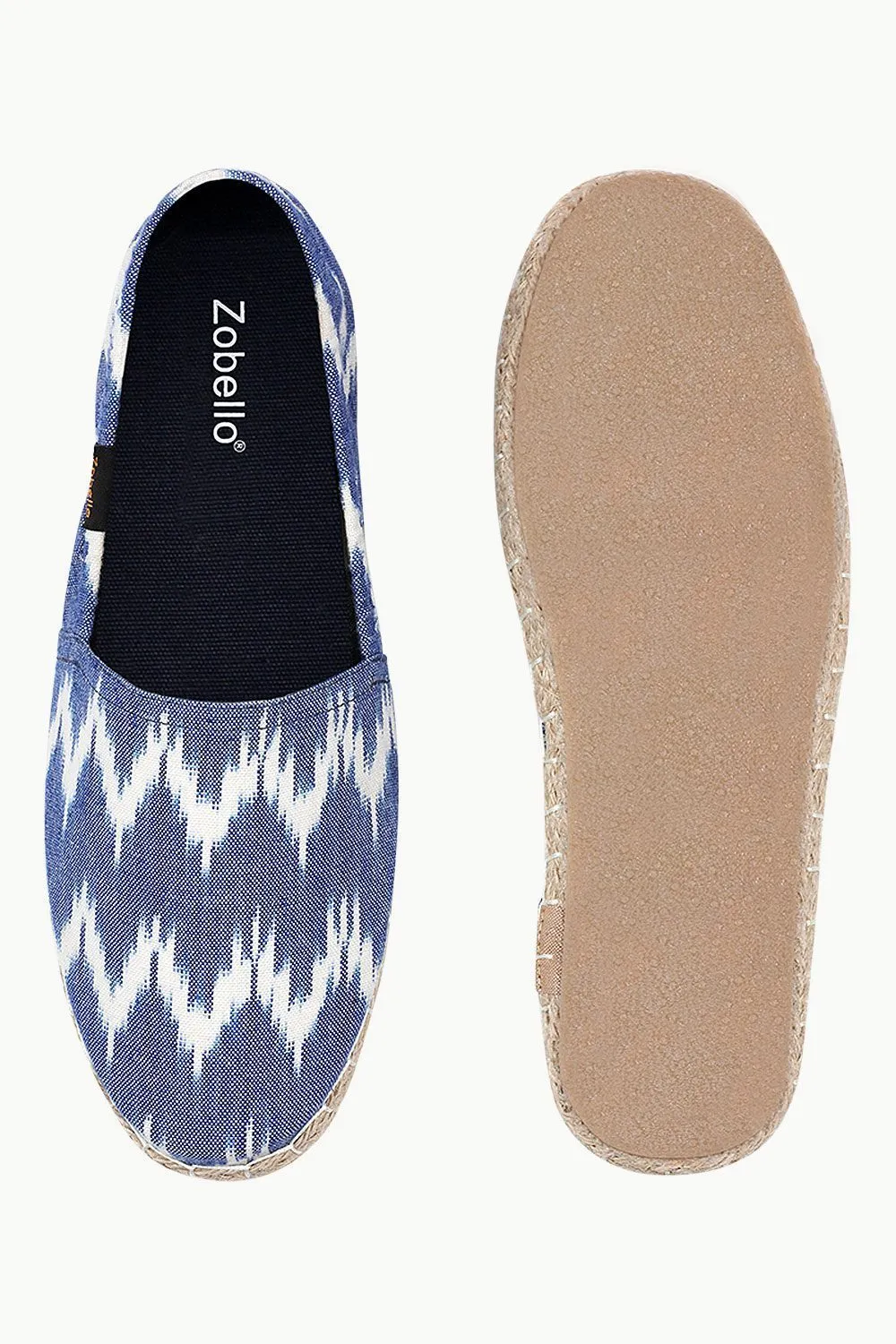 Handwoven Elastic Ikat Espadrilles